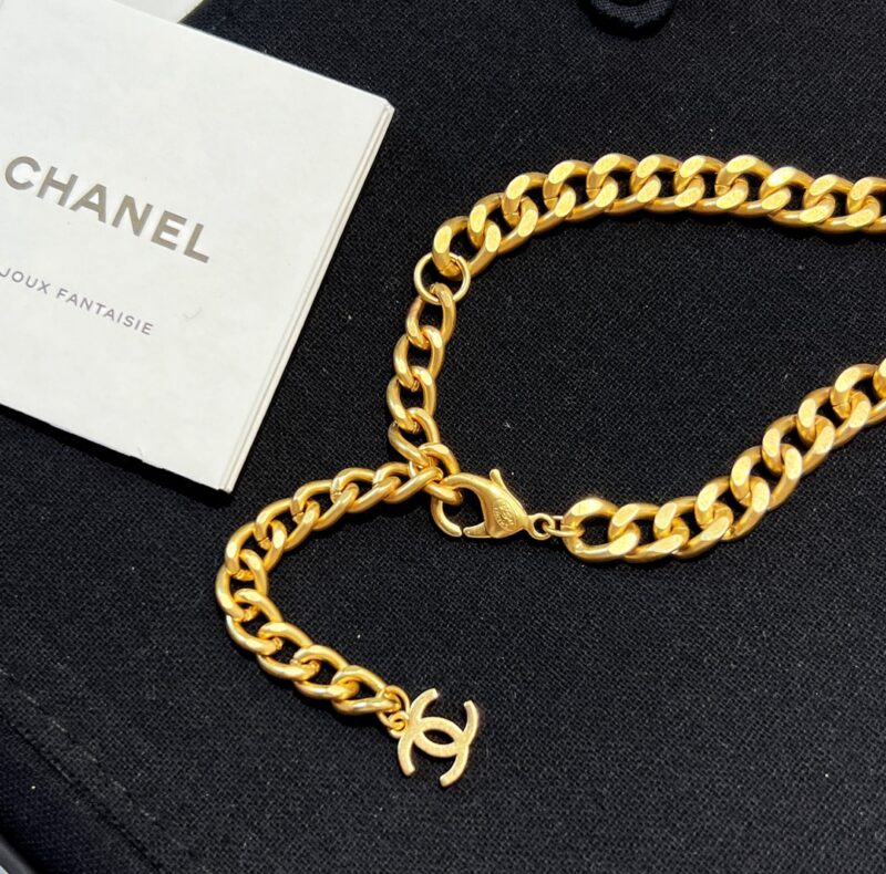 ☑️CHANEL香奈儿双c金色包包购物袋项链 - Image 10