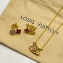 Louis Vuitton 路易威登 lv水晶老花项链 耳钉