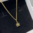 Celine赛琳金色凯旋门桃心耳钉项链