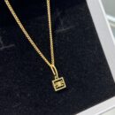 Celine赛琳金色凯旋门桃心耳钉项链