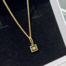 Celine赛琳金色凯旋门桃心耳钉项链