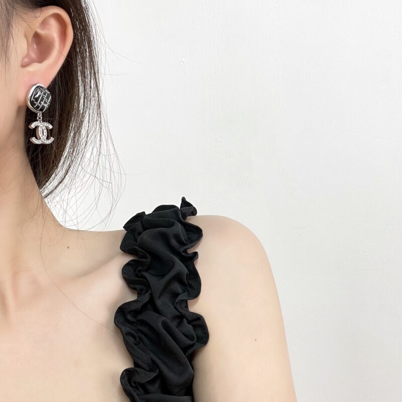 ☑️CHANEL香奈儿c2菱形双c耳钉耳环 - Image 7