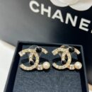 ☑️CHANEL香奈儿c1双c方钻珍珠耳钉耳环