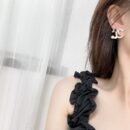 ☑️CHANEL香奈儿c1双c方钻珍珠耳钉耳环
