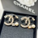 ☑️CHANEL香奈儿c1双c方钻珍珠耳钉耳环