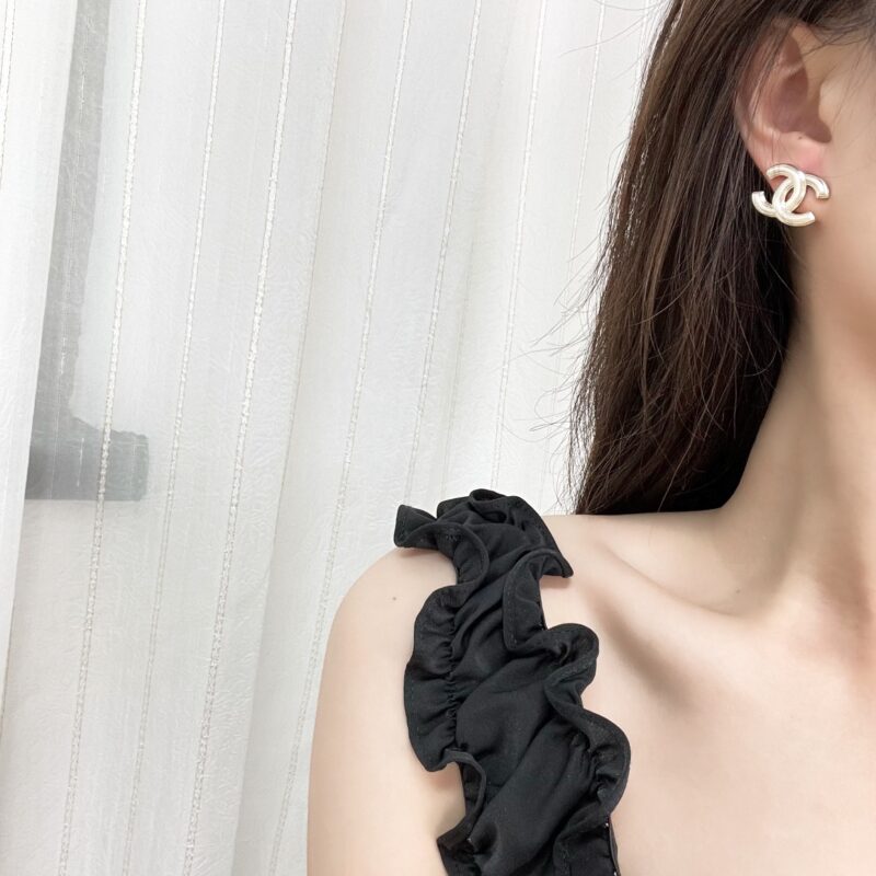 ☑️CHANEL香奈儿c1双c耳钉耳环 - Image 5