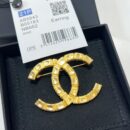 ☑️CHANEL香奈儿金色双c胸针