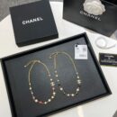 ☑️CHANEL香奈儿双c彩色珍珠项链
