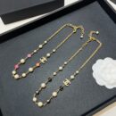 ☑️CHANEL香奈儿双c彩色珍珠项链