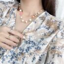 ☑️CHANEL香奈儿双c彩色珍珠项链