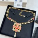 ☑️CHANEL香奈儿双c彩色珍珠双层项链