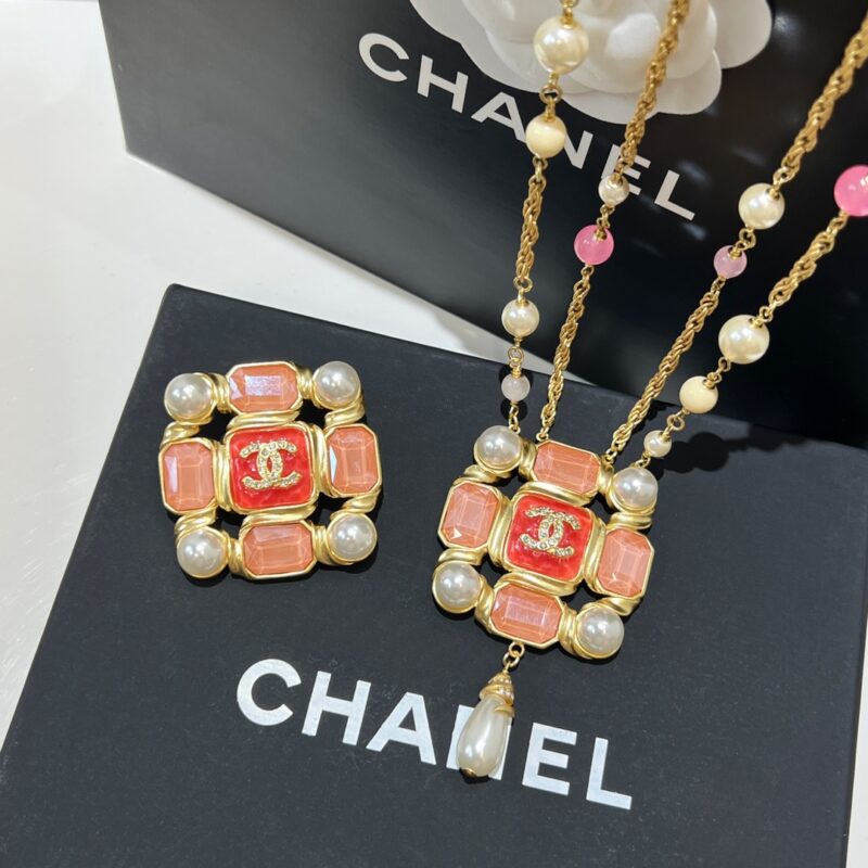 ☑️CHANEL香奈儿双c彩色珍珠双层项链 - Image 7