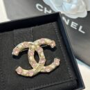 ☑️CHANEL香奈儿金色双c粉桃心胸针