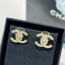 ☑️CHANEL香奈儿C1金色双c耳钉耳环
