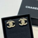 ☑️CHANEL香奈儿C1金色双c耳钉耳环
