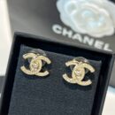 ☑️CHANEL香奈儿C1金色双c耳钉耳环