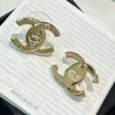 ☑️CHANEL香奈儿C1金色双c耳钉耳环