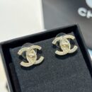 ☑️CHANEL香奈儿C1金色双c耳钉耳环