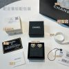 ☑️CHANEL香奈儿C1金色双c桃心耳钉耳环