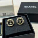 ☑️CHANEL香奈儿双c 黑色耳钉耳环