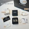 ☑️CHANEL香奈儿c2双c 黑色菱形珍珠耳钉耳环