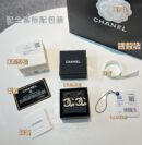 ☑️CHANEL香奈儿c2双c 黑色菱形珍珠耳钉耳环