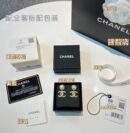 ☑️CHANEL香奈儿c2双c 珍珠黑钻耳钉耳环