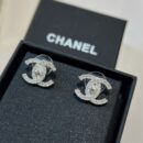 ☑️CHANEL香奈儿c1双c满钻耳钉耳环