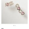 ☑️CHANEL香奈儿c1双c粉桃心耳钉耳环