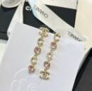 ☑️CHANEL香奈儿双c粉桃心爱心耳钉耳环
