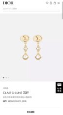 ☑️DIOR迪奥CD单钻耳钉耳环