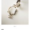 ☑️CHANEL香奈儿c2双c黑皮绳字母耳钉耳环