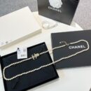 ☑️CHANEL香奈儿双c满钻珍珠毛衣链项链