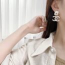 ☑️CHANEL香奈儿c2双c满钻方形耳钉耳环