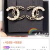 ☑️CHANEL香奈儿双c珍珠黑皮绳耳钉耳环