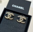 ☑️CHANEL香奈儿c1双c黑钻耳钉耳环