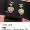 ☑️CHANEL香奈儿c2双c满钻桃心爱心耳钉耳环