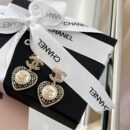 ☑️CHANEL香奈儿c2双c满钻桃心爱心耳钉耳环