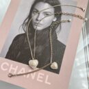 ☑️CHANEL香奈儿双c满钻桃心爱心手链 项链