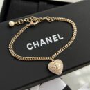 ☑️CHANEL香奈儿双c满钻桃心爱心手链 项链