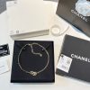 ☑️CHANEL香奈儿双c黑钻黑皮绳项链
