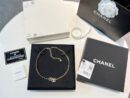 ☑️CHANEL香奈儿双c黑钻黑皮绳项链