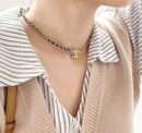 ☑️CHANEL香奈儿双c黑钻黑皮绳项链