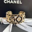 ☑️CHANEL香奈儿双c黑皮绳开口手镯