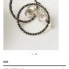 ☑️CHANEL香奈儿双c黑皮绳圆形耳钉耳环