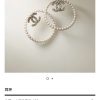 ☑️CHANEL香奈儿c1双c圆形珍珠耳钉耳环