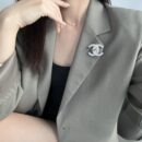 ☑️CHANEL香奈儿双c满钻耳钉 胸针
