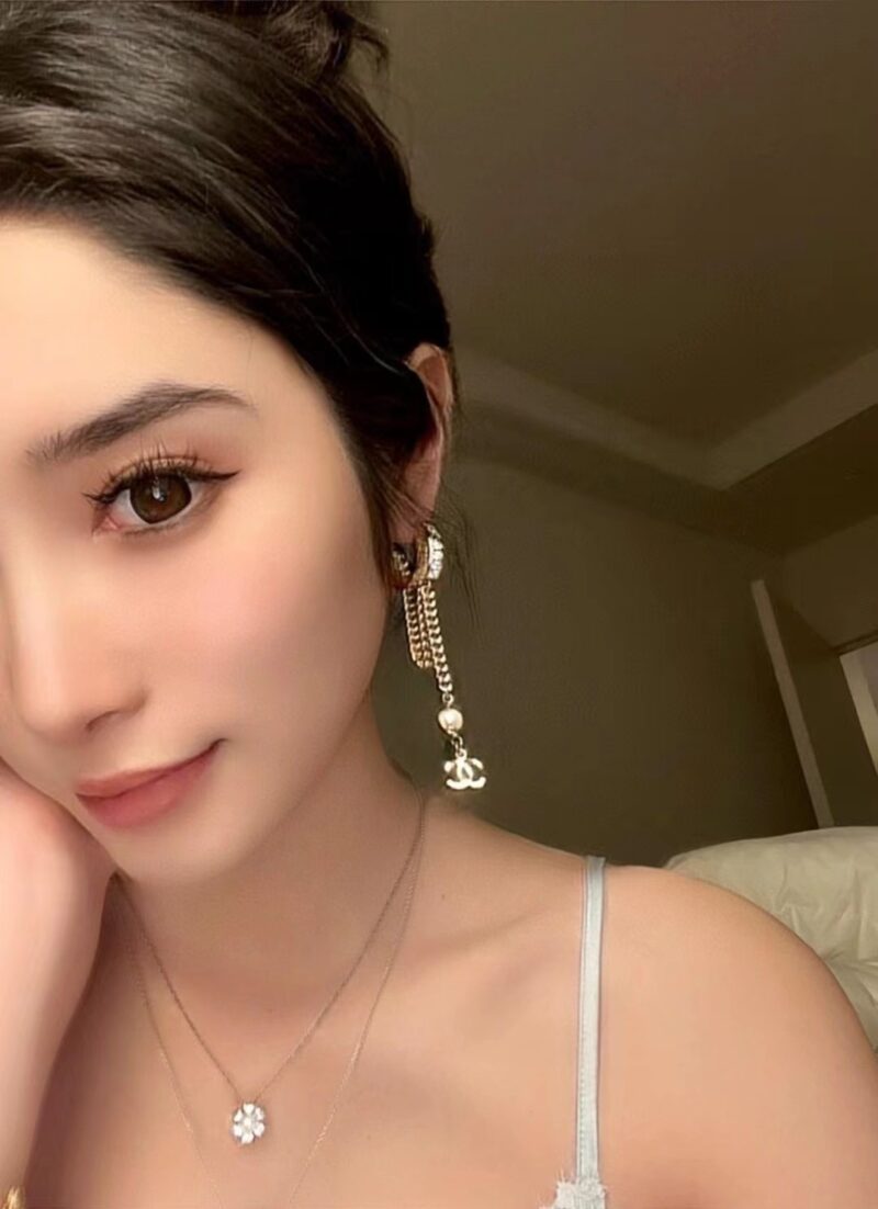 ☑️CHANEL香奈儿双c流苏珍珠耳钉耳环 - Image 5