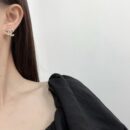 ☑️CHANEL香奈儿c1双c珍珠黑钻耳钉耳环