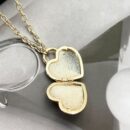 ☑️CHANEL香奈儿金色双c桃心爱心项链毛衣链